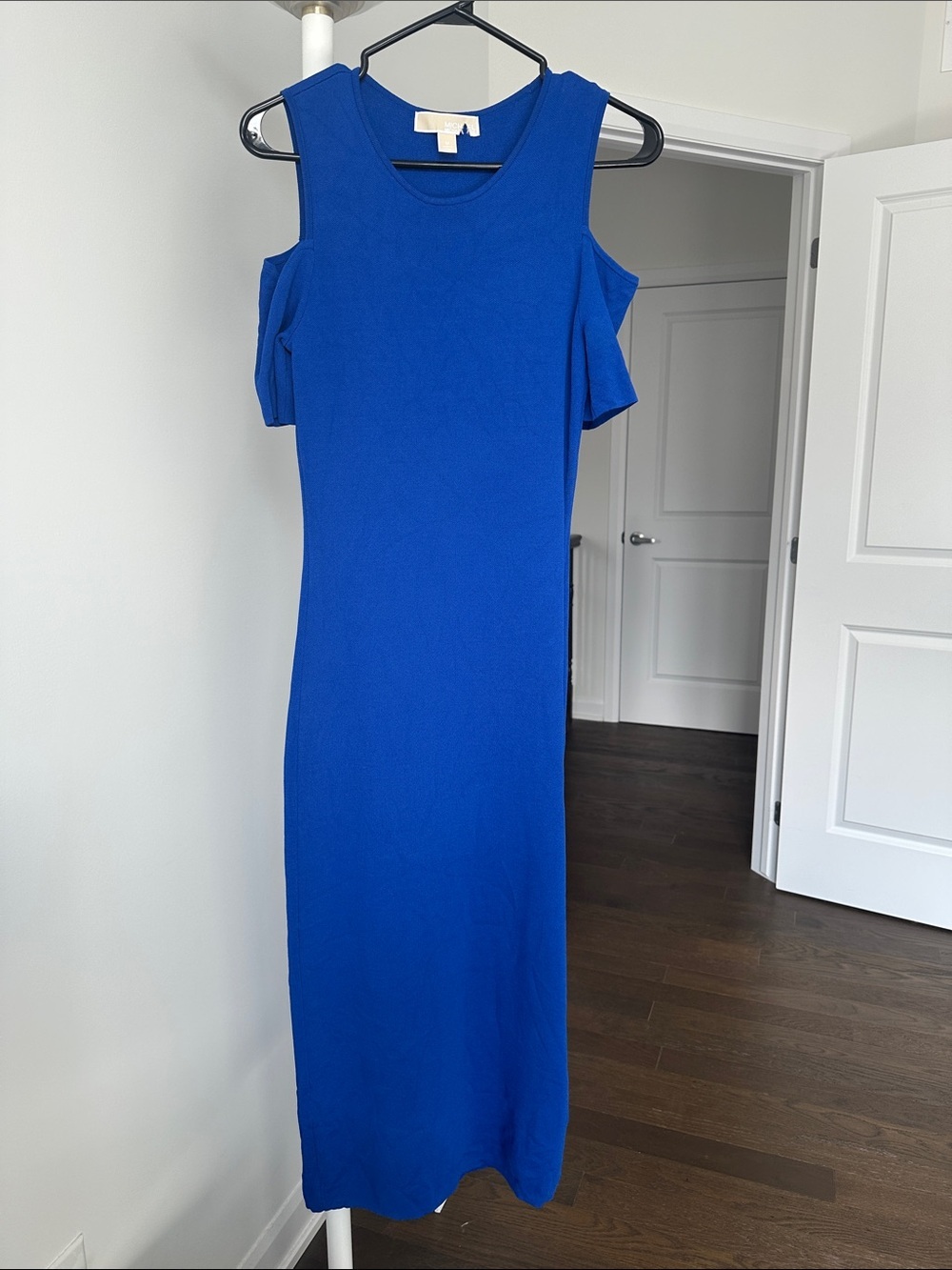Michael Michael Kors Royal Blue Cold-Shoulder Maxi bodycon Dress - Picture 2 of 4